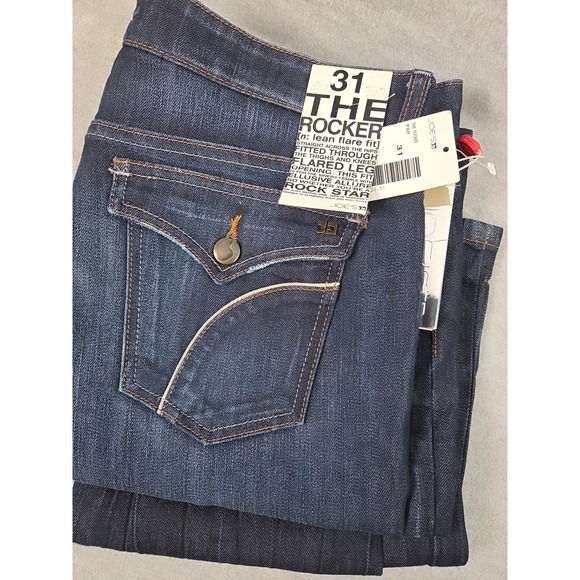 Joe's Jeans Denim - Joe's Jeans Womens 31 The Rocker Dark Wash Boot Cut Lean Flare Fit Jeans NEW